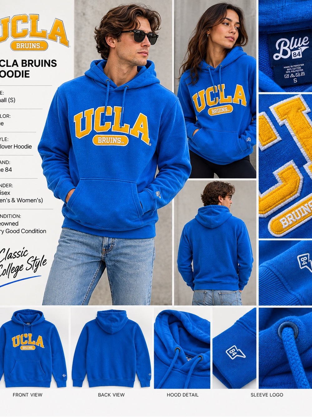 Blue 84 UCLA Bruins Royal Blue Hoodie